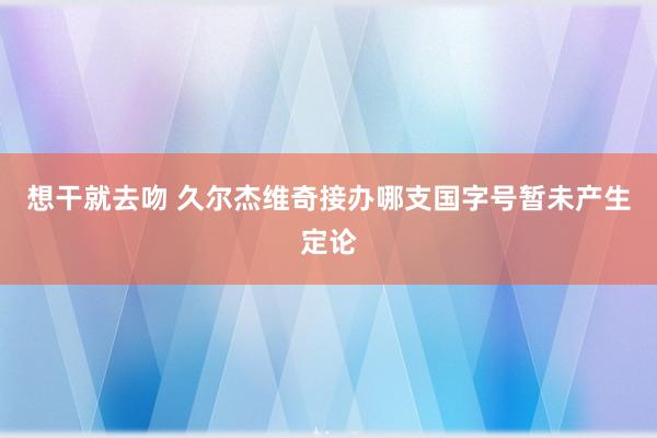 想干就去吻 久尔杰维奇接办哪支国字号暂未产生定论