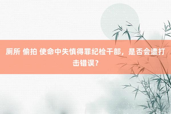 厕所 偷拍 使命中失慎得罪纪检干部，是否会遭打击错误？