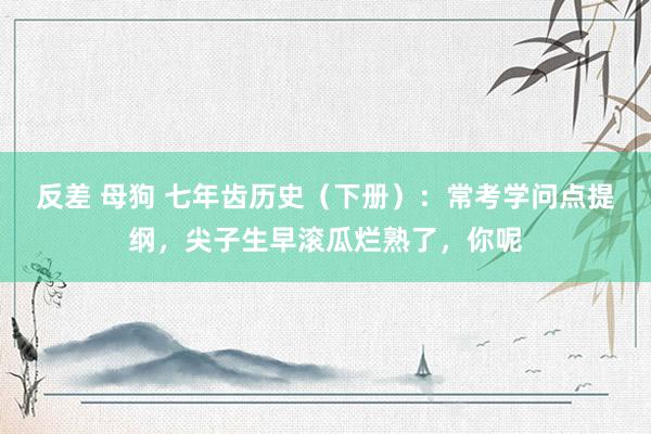 反差 母狗 七年齿历史（下册）：常考学问点提纲，尖子生早滚瓜烂熟了，你呢