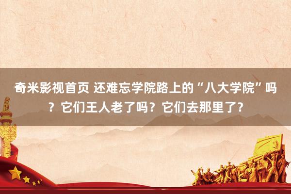 奇米影视首页 还难忘学院路上的“八大学院”吗？它们王人老了吗？它们去那里了？